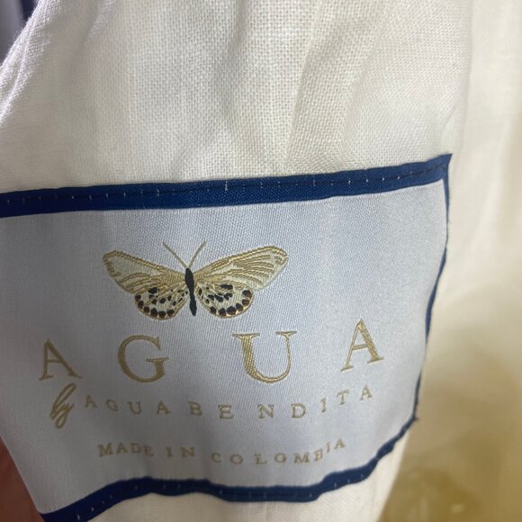 Agua By Agua Bendita Lima Embroidered Butterfly Linen Dress - Picture 10 of 10